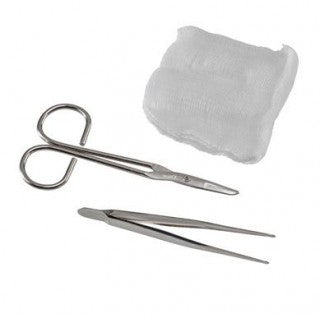 Sterile Suture Removal Kit with Littauer Scissors & 4" Metal Forceps, 718