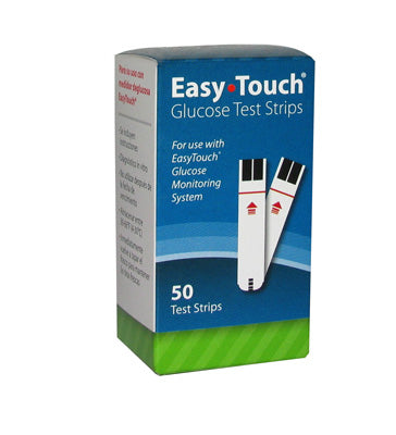 Easy Touch Glucose Test Strips, 807050, BX 50
