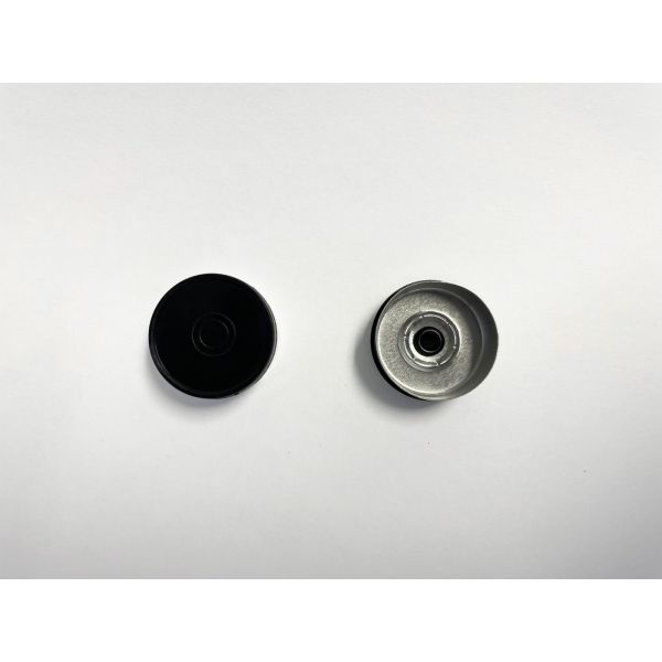 20mm Flip Top Aluminum Seal Lift Tear - Black (Qty. 5000)