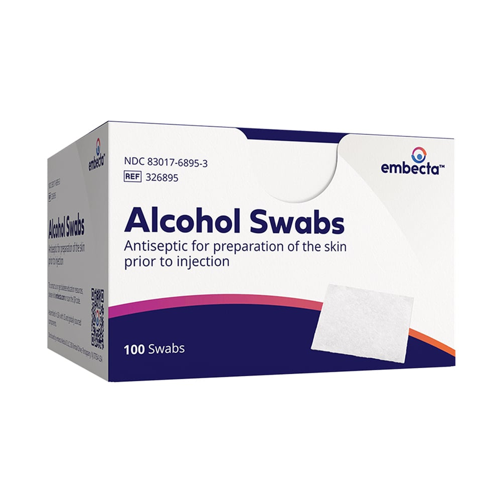 Embecta-BD Alcohol Swabs, 326895, Box of 100