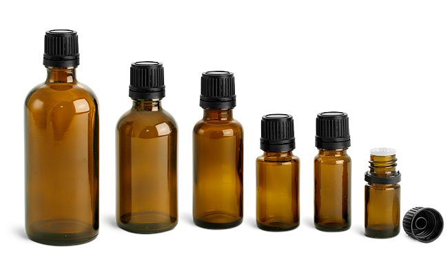 15ml Empty Blue Glass Vial with Euro-Dropper & Screw Cap