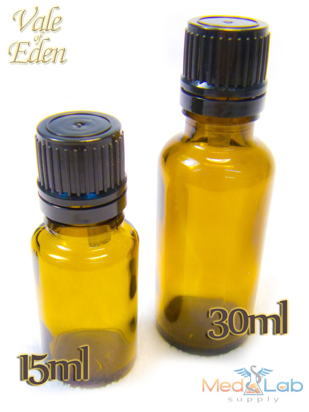 15ml Empty Amber Glass Vial with Euro-Dropper & Screw Cap