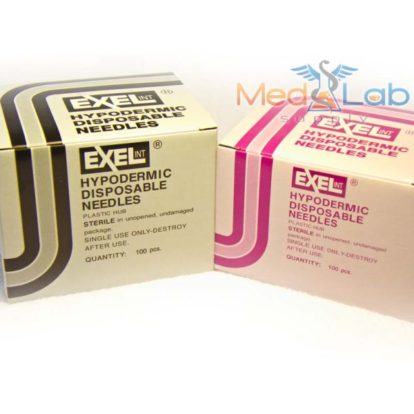 Exel Disposable Hypodermic Needle 18g x 1.5" (Qty.100), 26420