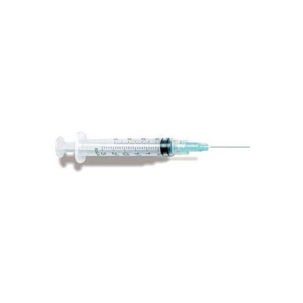 Exel Luer Lock Syringe & Needle, 3cc x 20g x 1", 100/Box, 26108