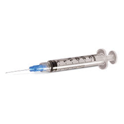 Exel Luer Lock Sterile 3cc Syringe with Needle, BX of 100 (Click for all Available Sizes)