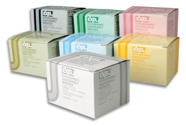 Exel Sterile Hypodermic Needles, Box of 100
