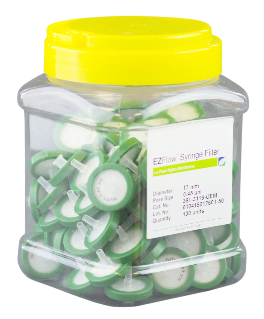 EZFlow Sterile Syringe Filter, PES 0.2um, 13mm, 100/cs