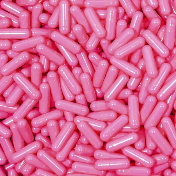 Pink Gelatin Capsules Size 1, Qty. 2500 in resealable pouch