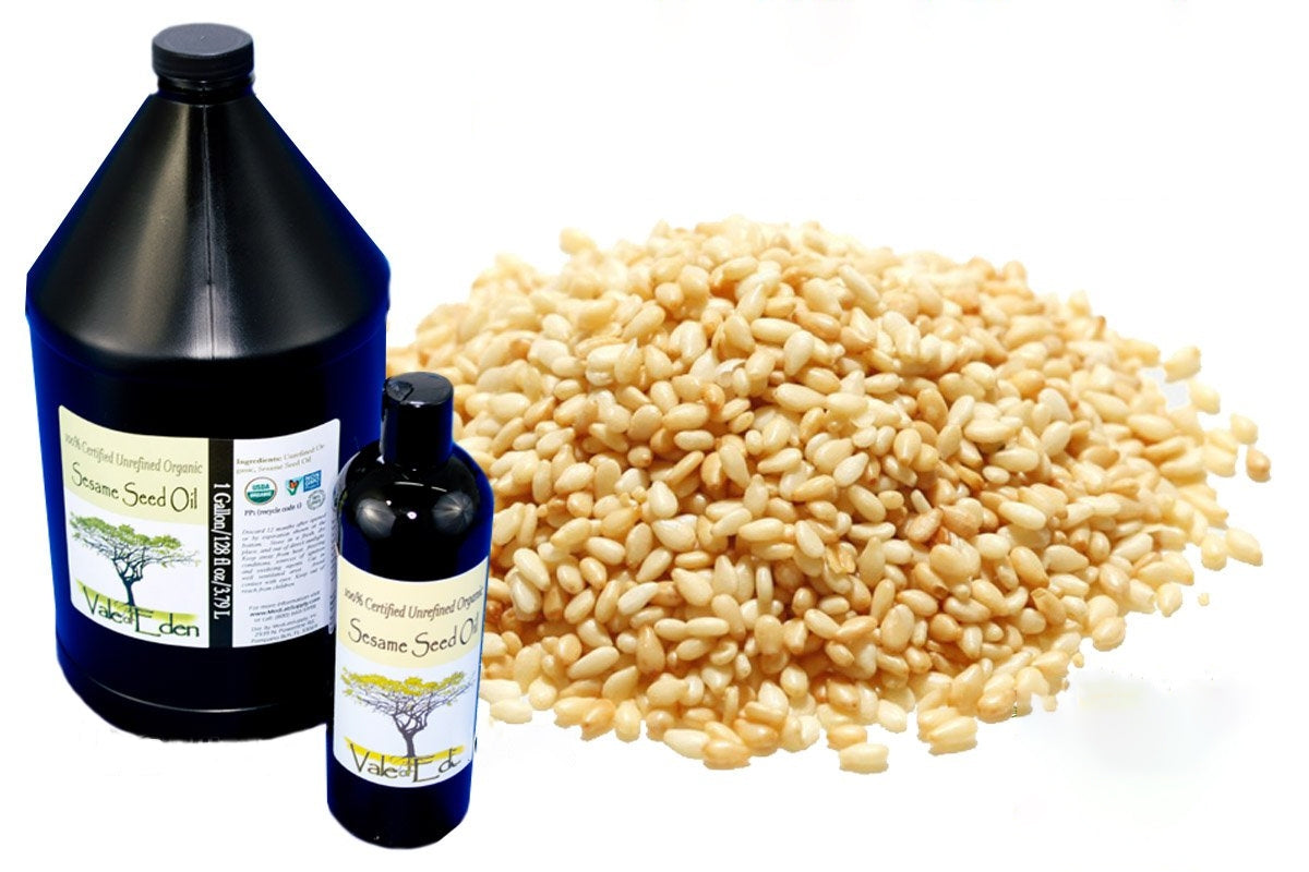 Filtered Sesame Oil, Certified Virgin Organic, (1 Gallon)
