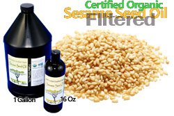 Filtered Sesame Oil, Certified Organic, Virgin, 16 oz (480ml)