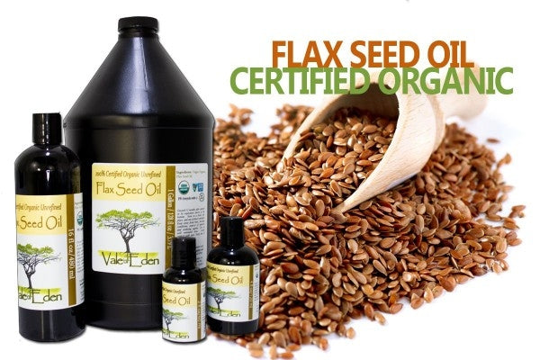 Flax Seed Oil, Certified Organic, Cold Pressed, Non-GMO, Virgin, Qty. 16 oz