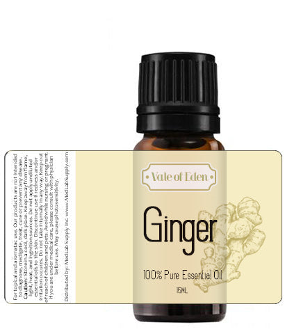 Ginger Pure Essential Oil 15ml, By Vale of Eden