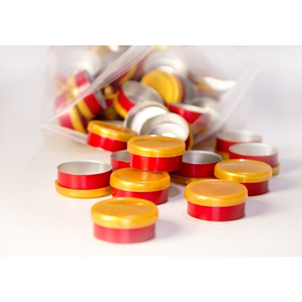 20mm Dual Tone Flip Top Seal (Gold/Red) Qty.100
