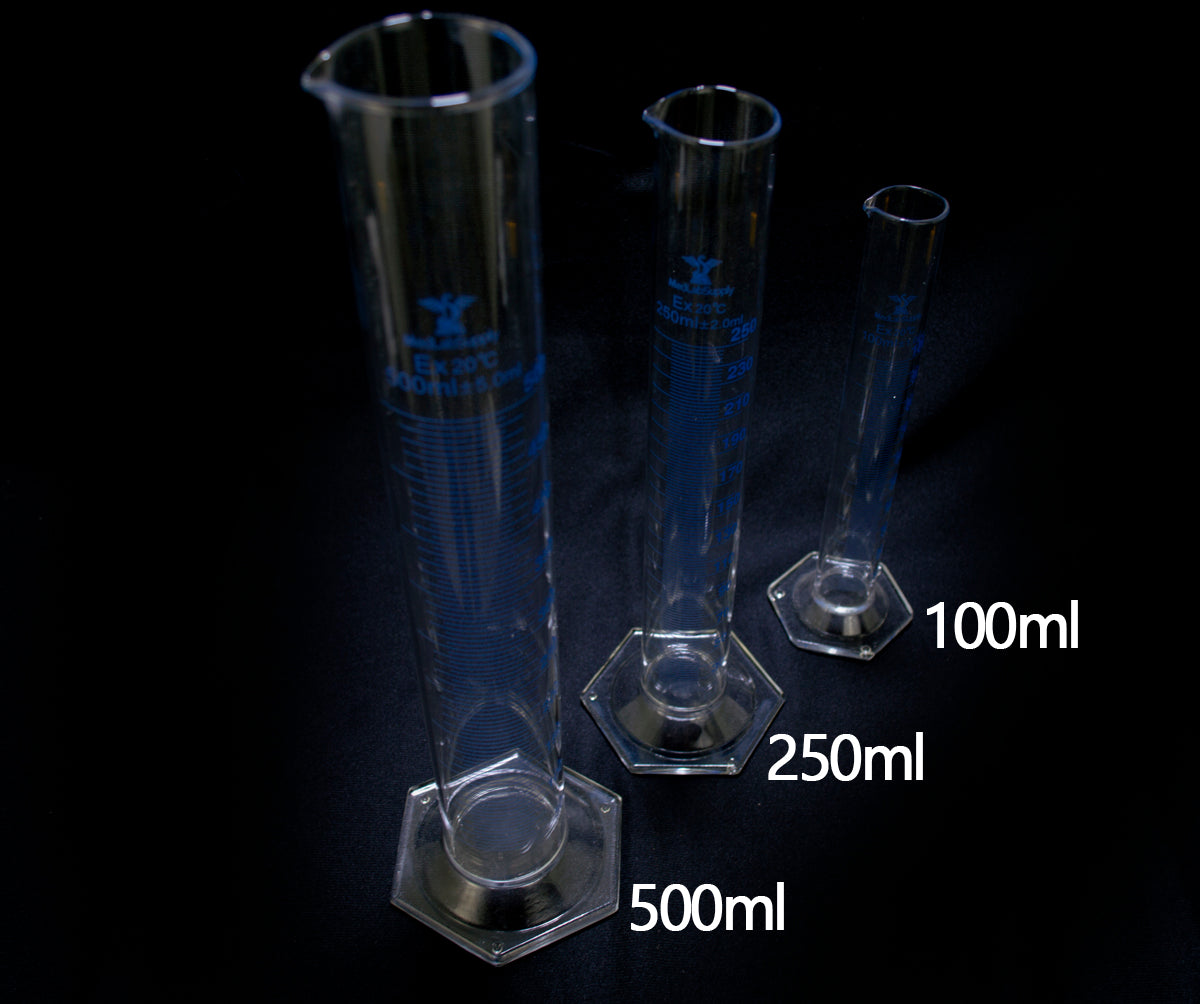 Med Lab Supply Graduated Cylinders Hex Base 250ML, Qty. 1
