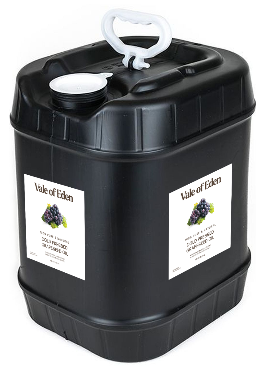 Grapeseed Oil, Cold Pressed, Hexane Free, 5 Gallons