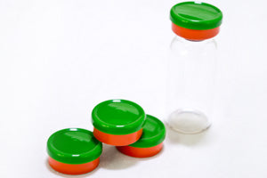20mm Dual Tone Flip Top Seal (Hunter Green/Orange) Qty.100