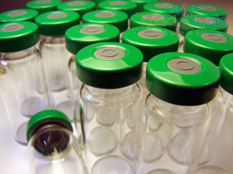 10ml Clear Sealed Sterile Glass Vial-Green (Qty. 25)