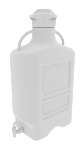 Carboy, 40L, HDPE, 120mm cap with Spigot