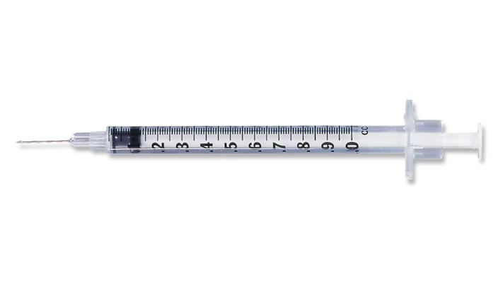 BD Allergy Tray PrecisionGlide™ Syringe & Needle,1cc x 27g x .50", 25/Tray, 305540