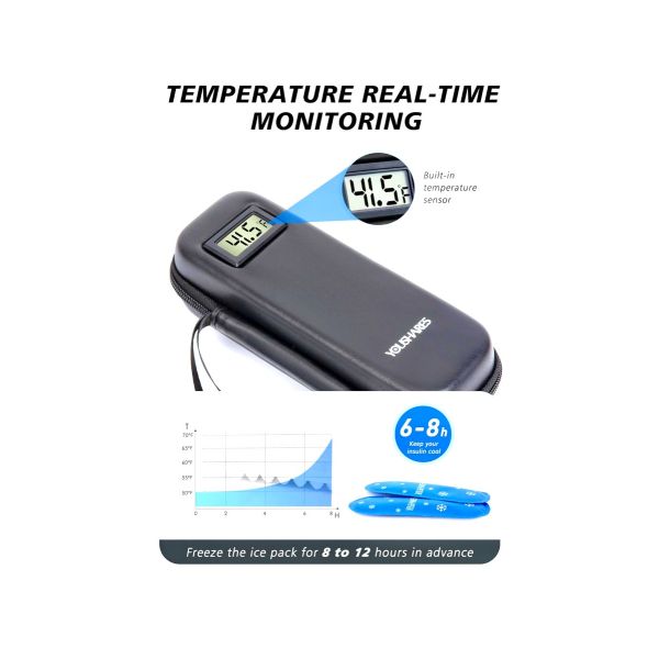 Insulin Cooler Travel Case with Temperature Display