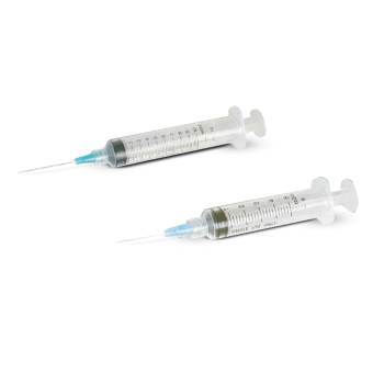 Nipro Luer Lock Syringe & Needle, 5cc x 20g x 1", BX 100