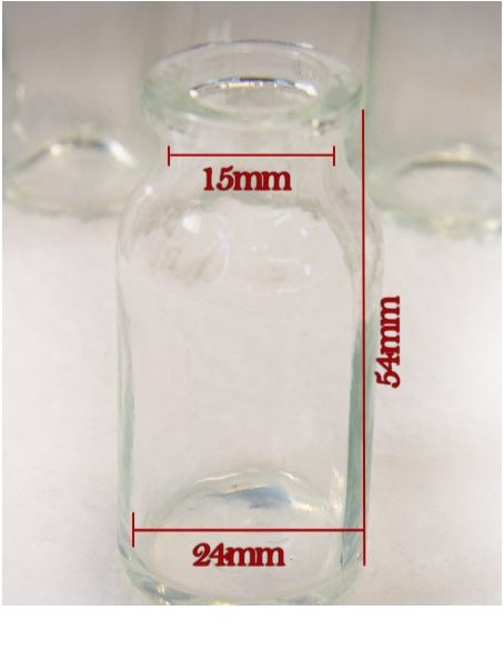 MLS 10ML Moulded Clear Glass Serum Vials