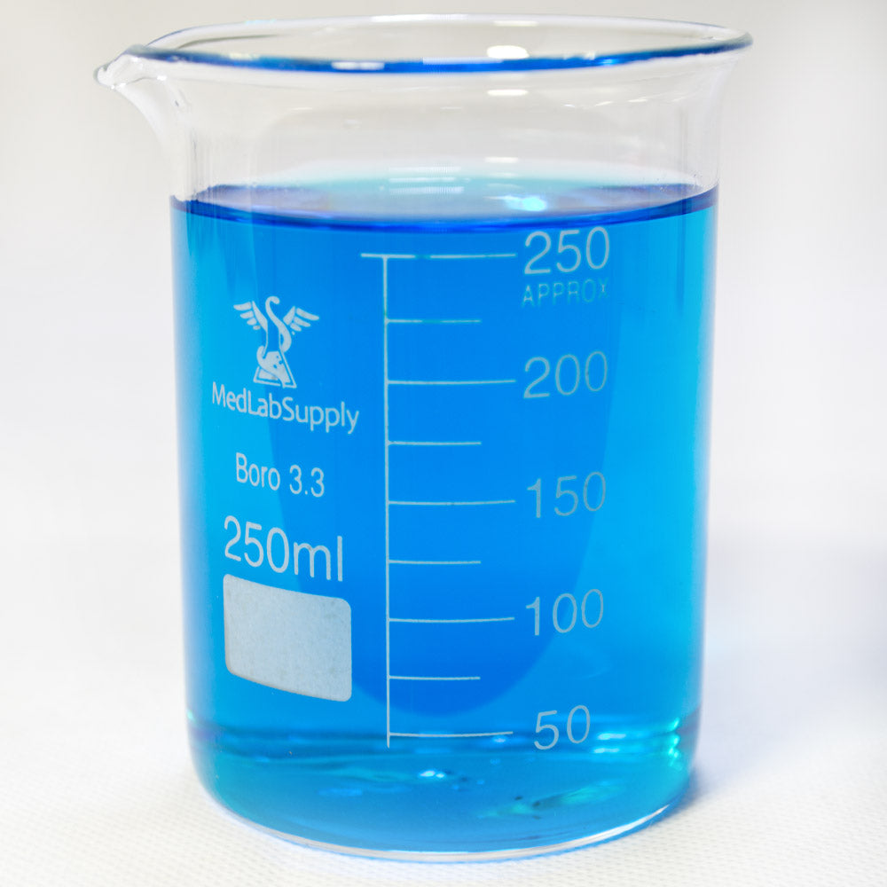 250ml Low Form Graduated Glass Beaker (Qty. 1)
