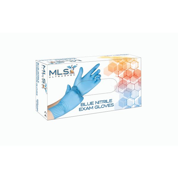 Ultra Spec Nitrile Gloves, Medical Exam Grade, Powder-free Blue, Medium, BX of 100
