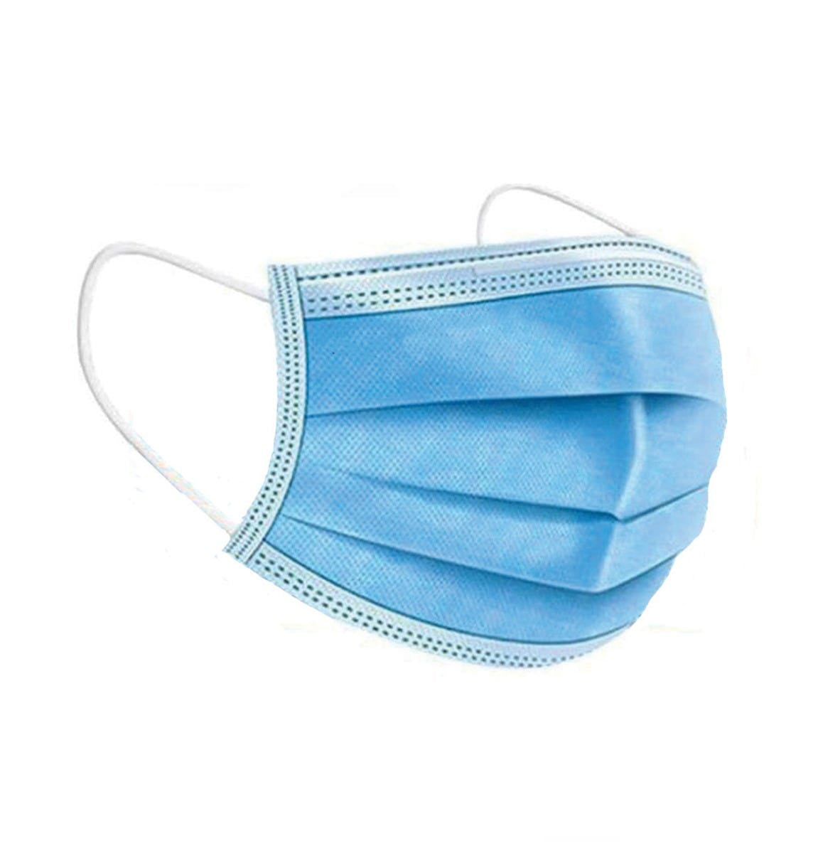 Made in USA, 3-Ply Disposable Face Mask by MMX Manufacturing, ASTM Level 3 Performance Proven in InterTek Labs Studies, Blue, Box of 50.
