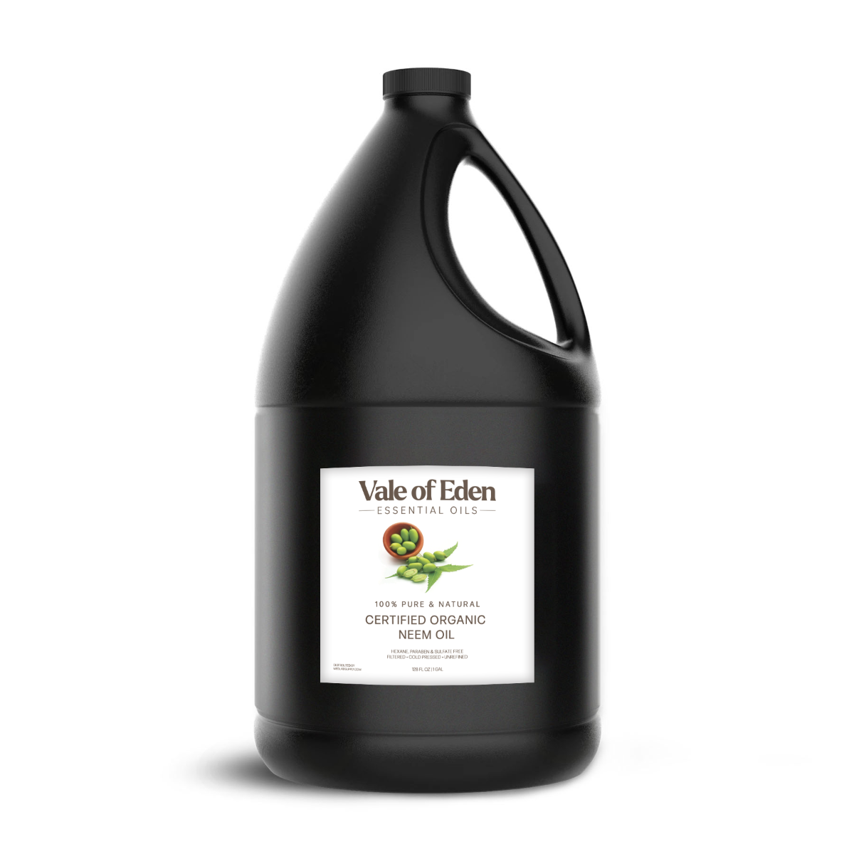 Neem Oil, Certified Organic, Virgin, Cold Pressed, 1 gal (128 fl. oz.)