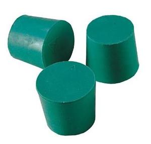 Size No. 3 - Green Neoprene Solid Rubber Stopper (Qty. 1)