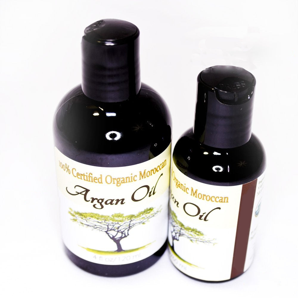 Moroccan Argan Oil-Certified Organic, Virgin, Cold Pressed 2oz w/pump