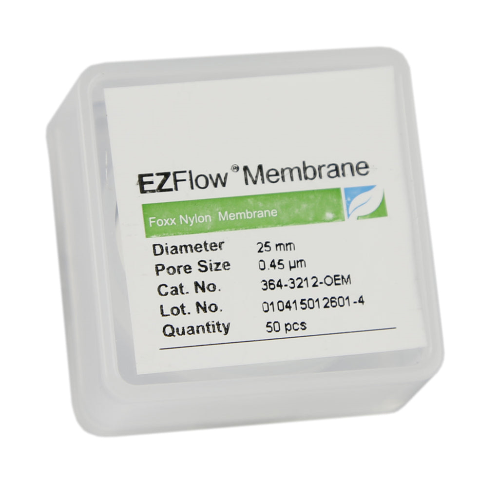 EZFlow 25mm 0.45µm Nylon Membrane Disc Filter, Pack of 50