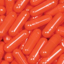 Orange Gelatin Capsules, Size: 1 (Qty. 1500) in gripper jar