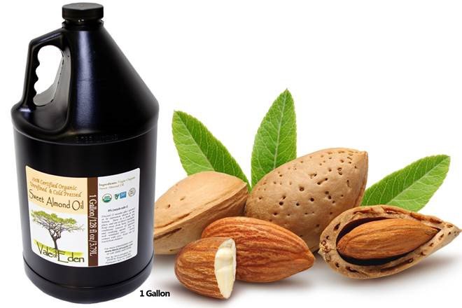 Sweet Almond Oil, Virgin Organic-(Qty.1 Gal/128 fl oz.)