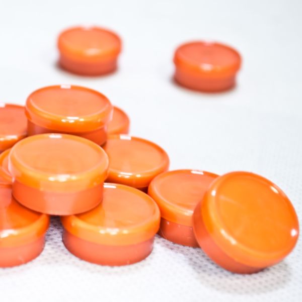 20mm Dual Tone Flip Top Seal (Orange/Orange) Qty. 25