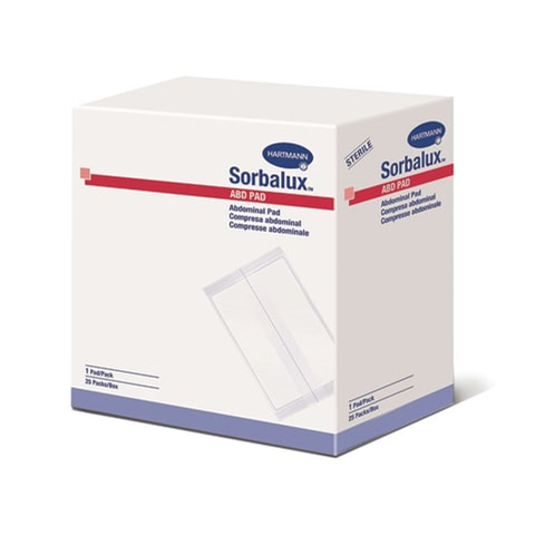 Sorbalux ABD Pad 48700000, 5 X 9 Inch, Sterile, Latex Free, Box of 25 Sorbalux ABD Pad 48700000, 5 X 9 Inch, Sterile, Latex Free, Box of 25