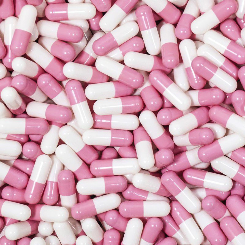 Empty Vegan Capsules Size 00-White/Pink (500 Qty) in Eco-friendly kit
