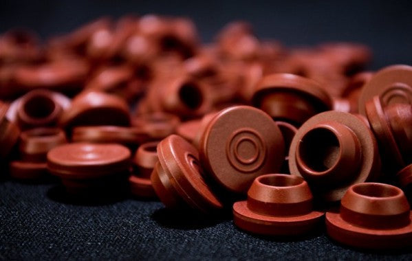 Butyl Rubber Stopper, 13mm, Red (Qty. 1000)