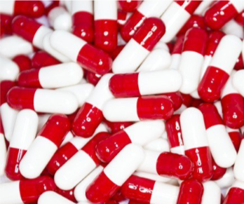Red/White Capsules, Size: 4 (5000 count) in gripper jar