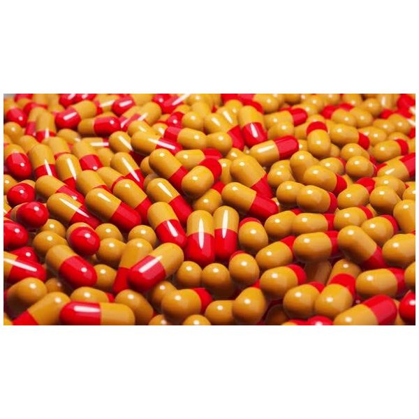 Yellow/Red Empty Gelatin Capsules, Size 00, 1500 in Resealable Pouch