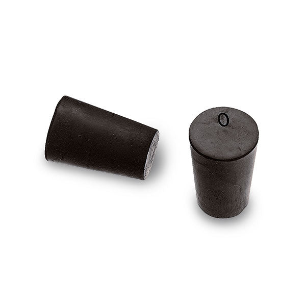 Size No. 0 - Black Rubber Stopper - Solid (Qty. 1)