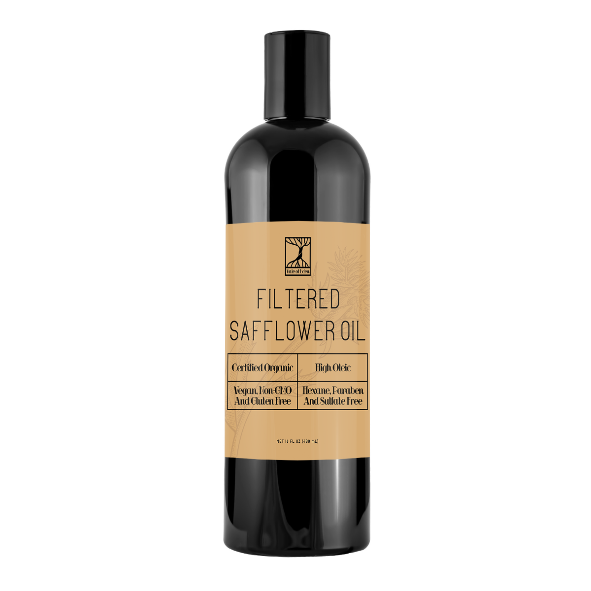 Filtered Safflower Oil, Certified Organic, High Oleic, Non-GMO, 16 fl oz.
