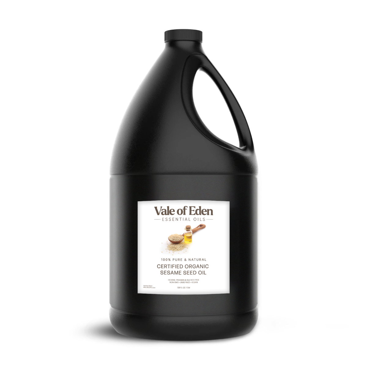 Sesame Seed Oil, 100% Certified Organic, Unrefined, 1 Gallon