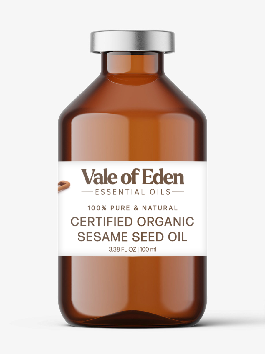 Sesame Seed Oil, 100% Certified Organic, Unrefined, 100ML