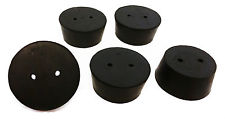Size No. 9 - Black Rubber Stopper - 2 Hole (Qty. 1)