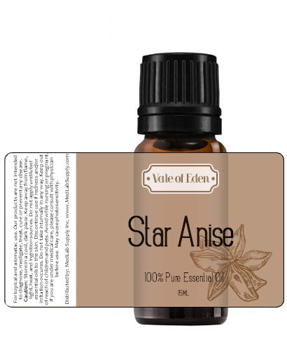Anise Star Pure Essential Oil 15ml, By Vale of Eden