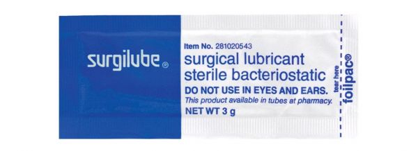 Surgilube Lubricating Jelly, Sterile, 3gm FoilPac, Box of 144