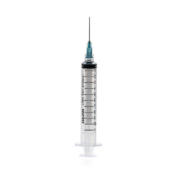 Nipro Luer Lock Sterile 3cc Syringe with Needle, BX of 100 (Click for all Available Sizes)