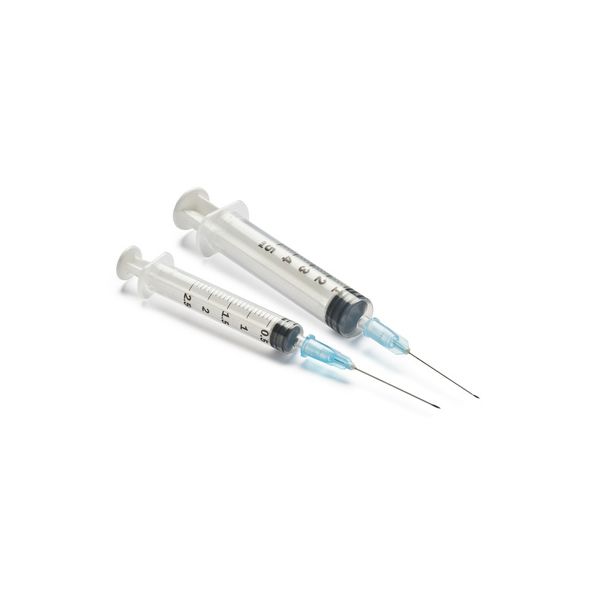 Nipro Luer Lock Syringe with Needle: 3mL x 25g x 5/8, Box of 100